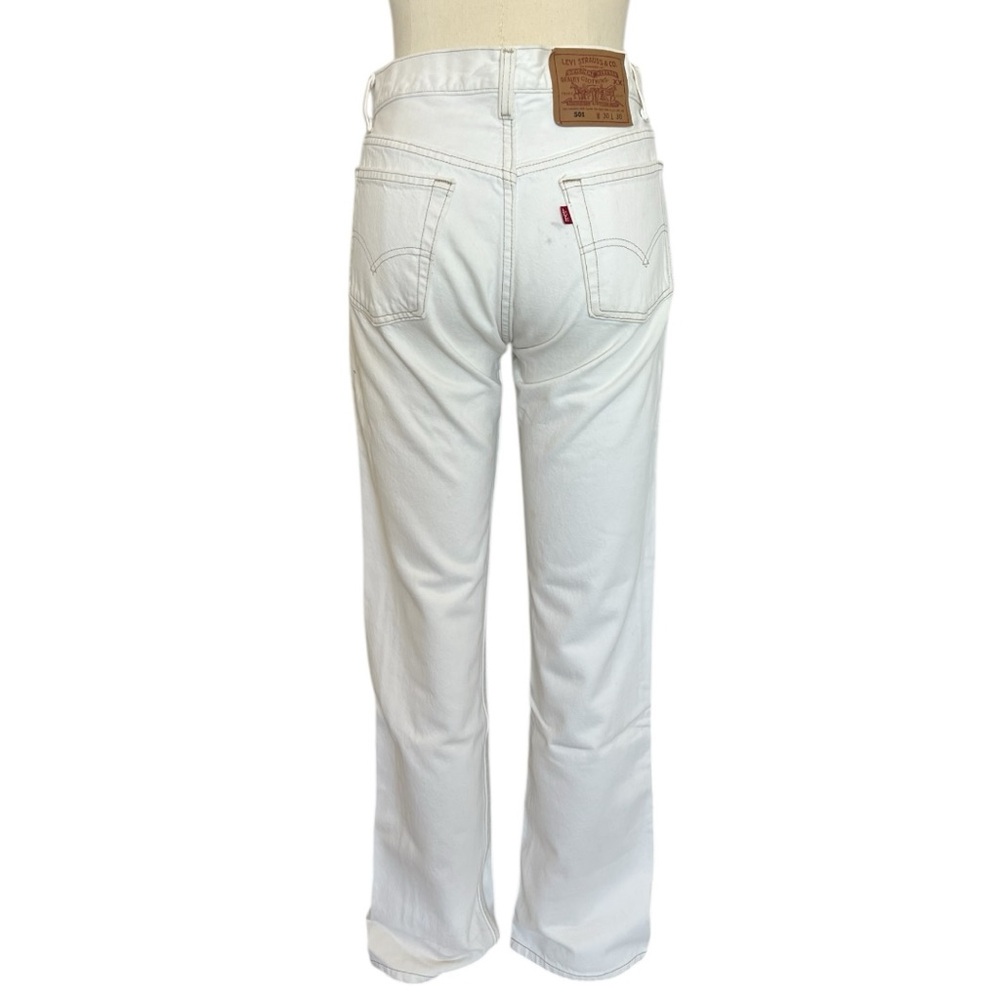 Vintage Levi’s 501 Off White Straight Leg Jeans 28